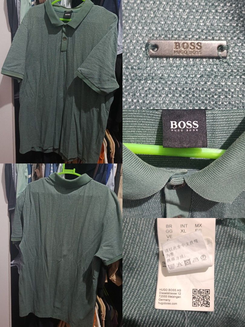 Hugo boss green polo (Category: Tshirts & Polo Shirts ) located in Jaen. Submitted by vinzyrus217291 (Listing ID 1465440990, Image 1). Description: Large sized may fold line issue lang Nueva ecija location 📍 can do meetups or shipping via jnt.