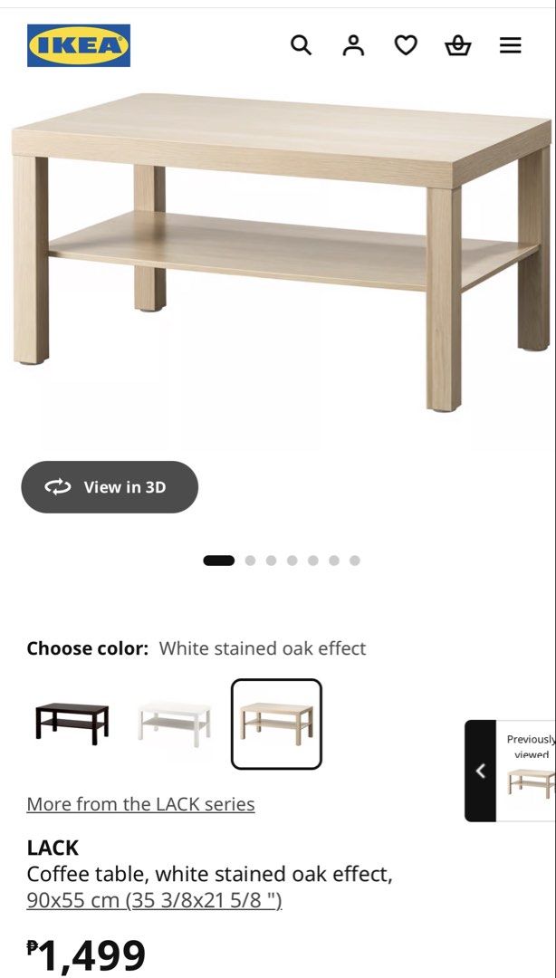 IKEA LACK Table (Category: Tables & Sets) located in Manila. Submitted by andy0729 (Listing ID 1465465266, Image 1). Description: - Item: IKEA LACK Coffee Table - Dimensions: 90x55 cm Only pick up Pasay sixsence tower 6.