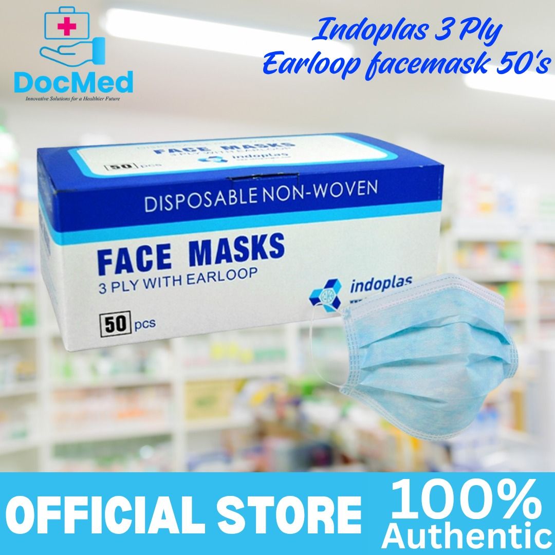 INDOPLAS SURGICAL MASK | DISPOSABLE FACEMASK 50 PCS PER BOX (Category: Medical Supplies & Tools) located in Quezon City. Submitted by staffmarke01383 (Listing ID 1465446150, Image 2). Description: .