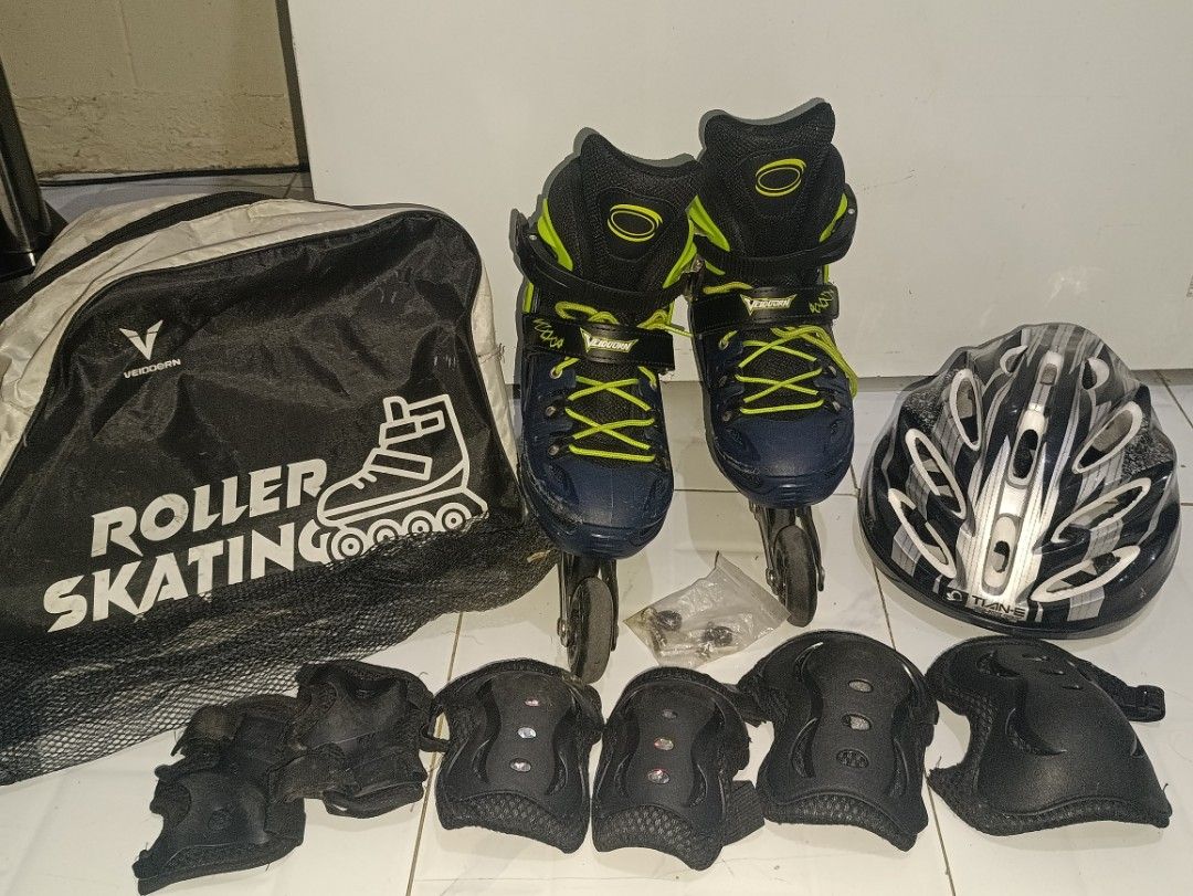 Inline skates (Category: Other Sports Equipment and Supplies) located in Manila. Submitted by happypreci87943 (Listing ID 1465571405, Image 1). Description: FOR SALE 999 nlng original price is 2500 Last Christmas lng binili inline skates adjustable 39 to 42 Lahat ng nsa pictures kasama Umiilaw ung gulong Medyo madumi lang ung bag 10x lang sjgurong ginamit ng anak kong 13yrs old sa park.