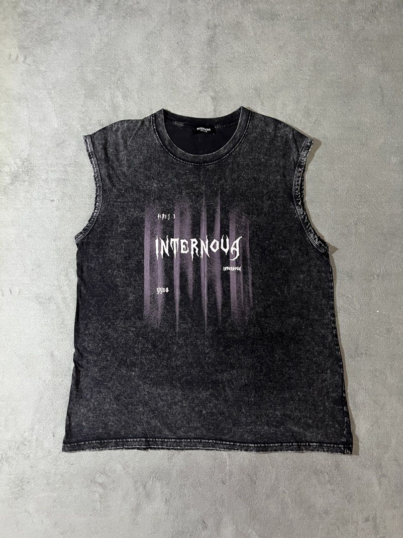 Internova Acid Washed tank top (Category: Activewear) located in Marilao. Submitted by thriftyy_69 (Listing ID 1465431073, Image 1). Description: Dimes: 24x29 Condition: 9/10 Issue: sign of usage.