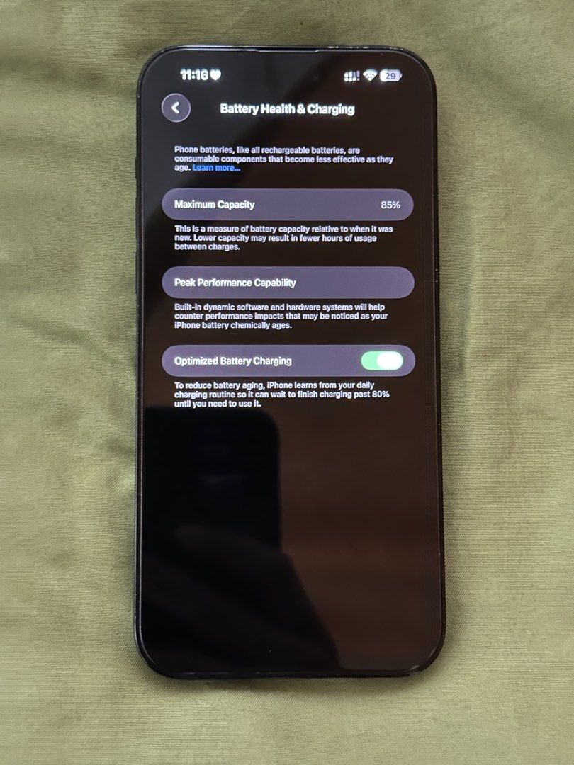 iPhone 14 Pro Max (Category: iPhone 14 Series) located in Lubao. Submitted by heydnn (Listing ID 1465520311, Image 2). Description: - Model: iPhone 14 Pro Max - US Variant - Storage: 256GB - Color: Space Black - Battery Health: 85% - Meetup Location: Lubao or San Fernando Pampanga / Malolos City Negotiable for sure buyer. .