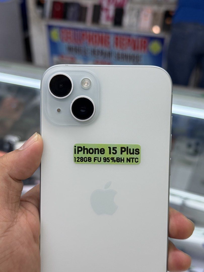 iPhone 15 Plus 128GB 95%BH Openline NTC Approved 99%smooth No issues (Category: iPhone 15 Series) located in San Juan City. Submitted by saabangadgetshop (Listing ID 1465447509, Image 2). Description: Onhand | Pre-owned iPhone 15 Plus 128GB OPENLINE NTC APPROVED Battery Health 95% NO HIDDEN ISSUES NO HISTORY OF REPAIR 99%Smooth TEST TO SAWA RESET ALL YOU WANT TEST ALL YOU WANT NOT REFURBISHED AUTHENTIC PHONE ALL WORKING (FREE 3UTOOLS) iPhones iPa
