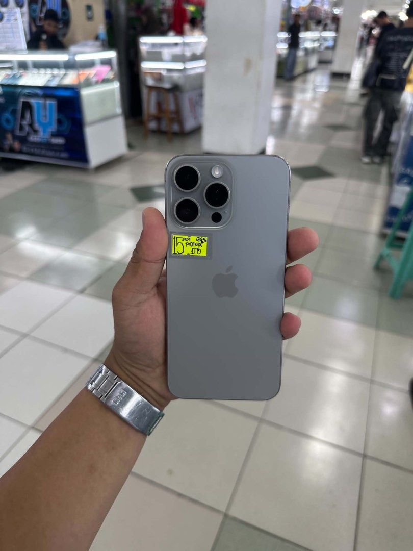 Iphone 15 Promax 1TB 98BH NTC approved openline no issues (Category: iPhone 15 Series) located in San Juan City. Submitted by najihahtelecomshop2018 (Listing ID 1465524141, Image 3). Description: Legit Store | Original unit FOR SALE | TRADE / SWAP ▫️INSTALLMENT thru: 🔸Credit Card (straight / installment) 🔸Ggives / Gcredit + 6% interest 🔸Spay Later + 6% interest (RFS: Buy and Sell any kinds of Gadgets) Description: iPhone 15 Promax 1TB ( other 