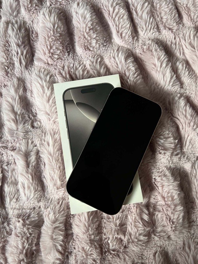 Iphone 16 Pro 128 GB (Category: iPhone 16 Series) located in Bacoor. Submitted by mikaysu (Listing ID 1465532099, Image 1). Description: IPHONE 16 PRO 128 GB 89% batt health 724 cycle count Used for text and call only No scratches/dents Bought last April 25, 2025 at Beyond the box Complete inclusion — receipts, unused cord, & box DM for more details! RFS: Upgrading.
