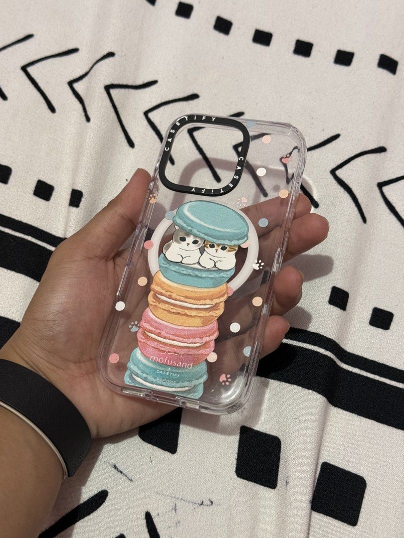 (iPhone 16 Pro) CASETiFY PRO MOFUSAND CLEAR CASE (Category: Cases & Sleeves) located in Caloocan City. Submitted by nathan2123 (Listing ID 1465486256, Image 2). Description: Compatibility: iPhone 16 PRO✅ Material: HARD Polycarbonate Finish (Anti Yellowing material for long-term use)✅ Design: Cute Cat in Macarons✅ Magsafe Compatible: Yes ✅ Scratches: Light✅.