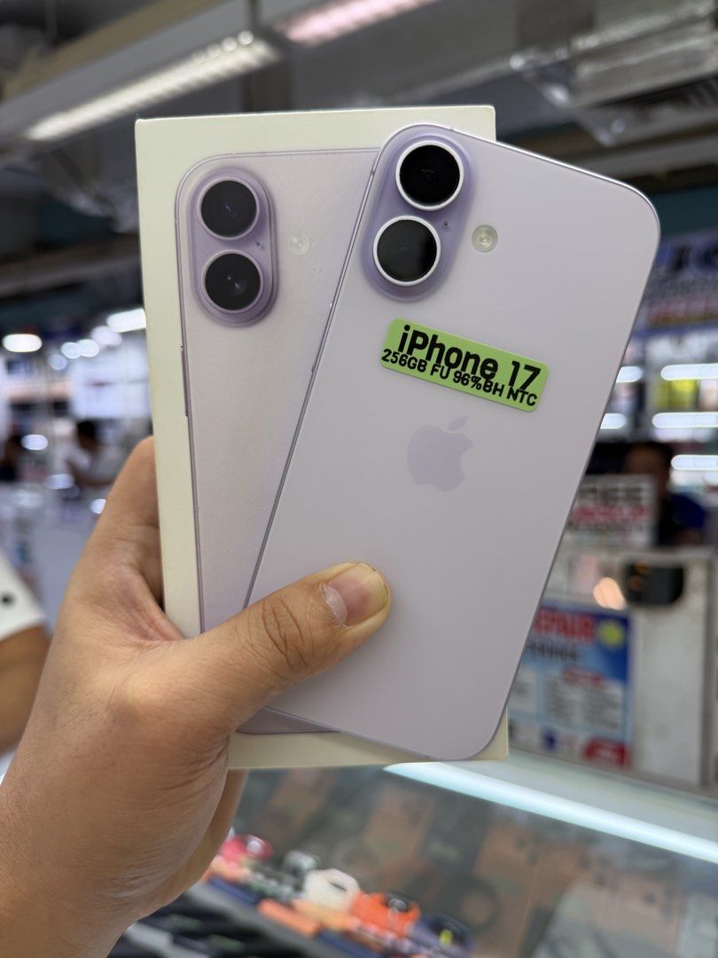 iPhone 17 256GB 96%BH Openline NTC Approved 99%smooth No issues (Category: iPhone 17 Series) located in San Juan City. Submitted by saabangadgetshop (Listing ID 1465448060, Image 1). Description: Onhand | Pre-owned iPhone 17 256GB OPENLINE NTC APPROVED Battery Health 96% NO HIDDEN ISSUES NO HISTORY OF REPAIR 99%Smooth TEST TO SAWA RESET ALL YOU WANT TEST ALL YOU WANT NOT REFURBISHED AUTHENTIC PHONE ALL WORKING (FREE 3UTOOLS) iPhones iPads only 🆓