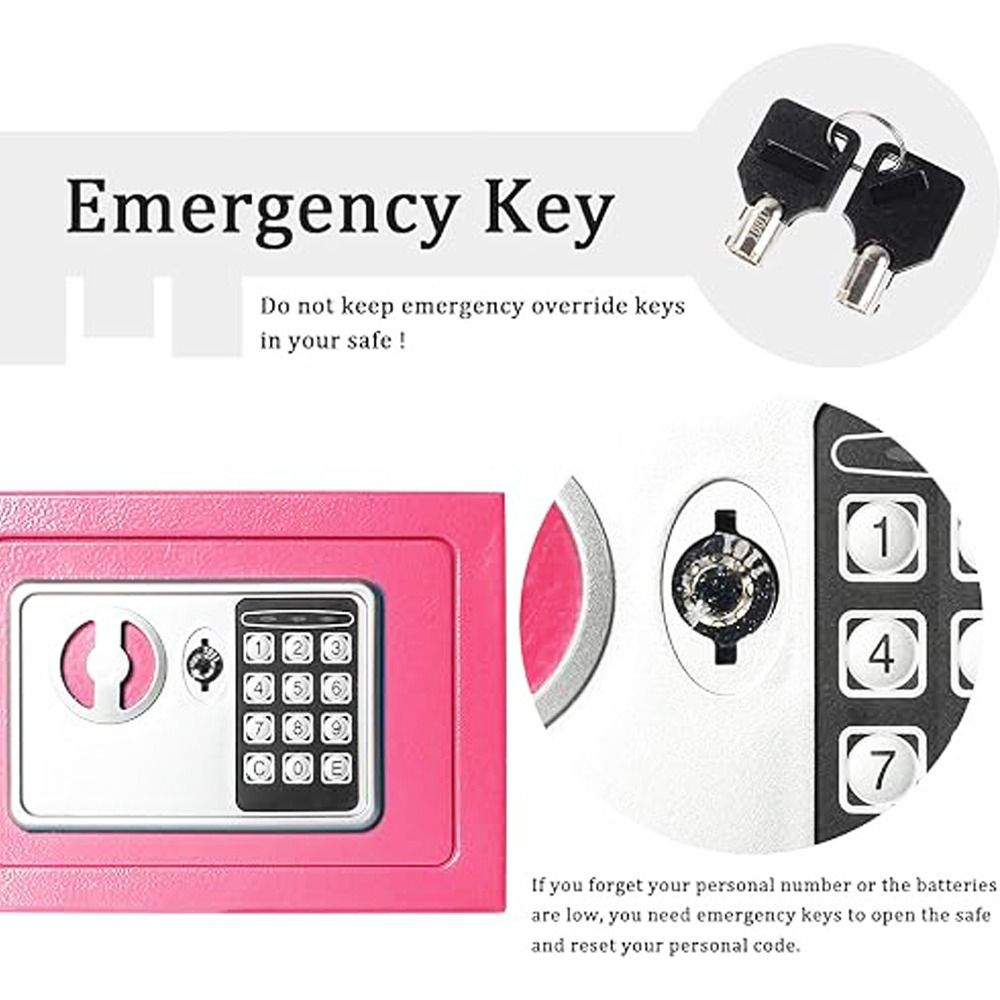 iSAFE™ ISF-10PNK Electronic Digital Safe Compact Size (Category: Safe) located in Quezon City. Submitted by costuless_qc_branch (Listing ID 1465436090, Image 3). Description: Item Code: iSF-10PNK SALE PRICE: ₱999.00 Note: Price may change without prior notice. iSAFE Safety Vault Electronic Digital Hotel Safe Vault ♡ Color: Pink ♡ Size: H17 x W23 x D17cm ♡ Material: Steel ♡ Simple keypad interface ♡ One-touch re-set button inside safe ♡ Time out p