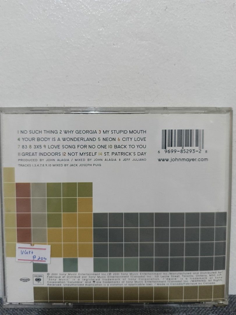John Mayer - Room for squares (Category: CDs & DVDs) located in Cavite. Submitted by bodega_ni_kiks11 (Listing ID 1465451024, Image 2). Description: .