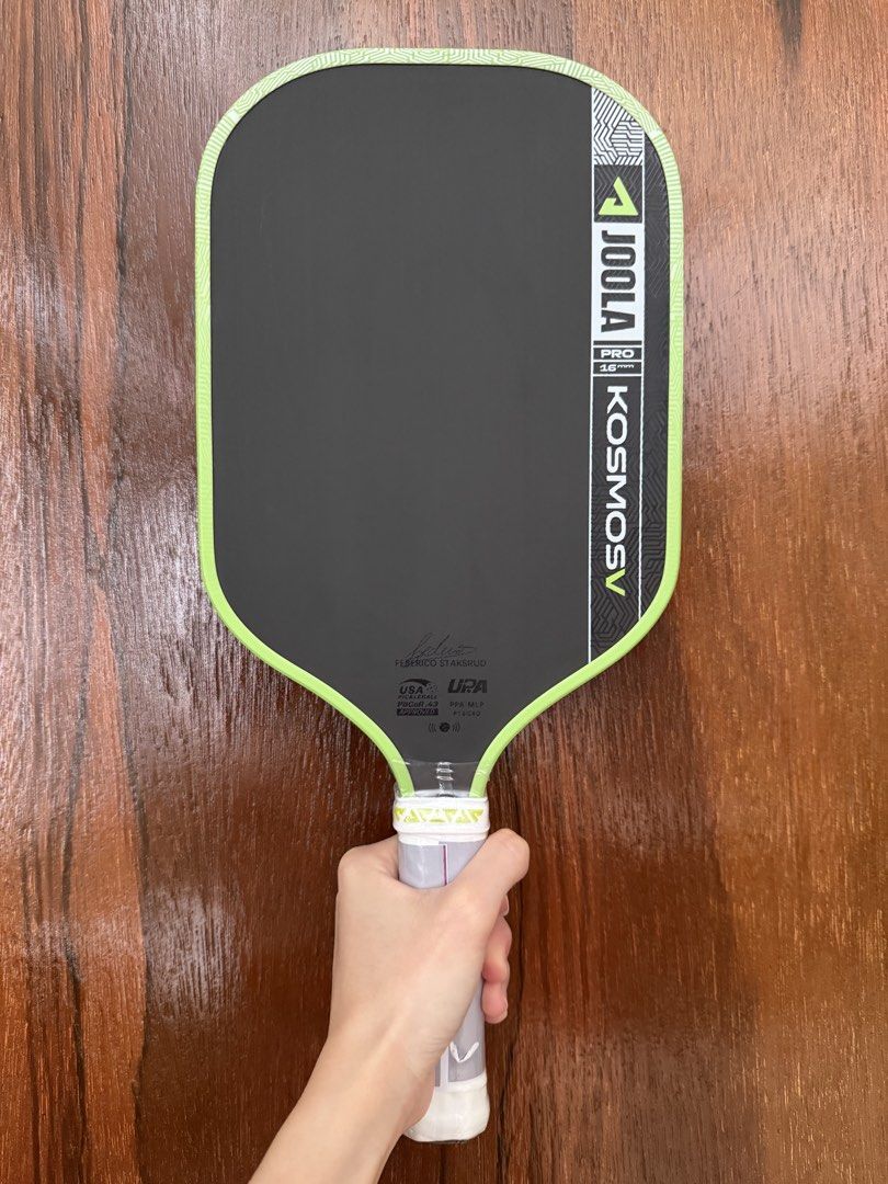 JOOLA Kosmos V Pro 16mm Pickleball Paddle (Category: Racket and Ball Sports) located in Quezon City. Submitted by abo0o (Listing ID 1465435573, Image 1). Description: - BRAND NEW - Gritty - Has NFC.