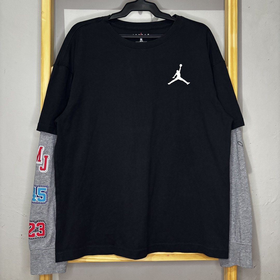 Jordan kids long sleeves (Category: Babies & Kids Fashion) located in Valenzuela. Submitted by thriftynanay88 (Listing ID 1465447817, Image 2). Description: Size 160 on tag 12Y.