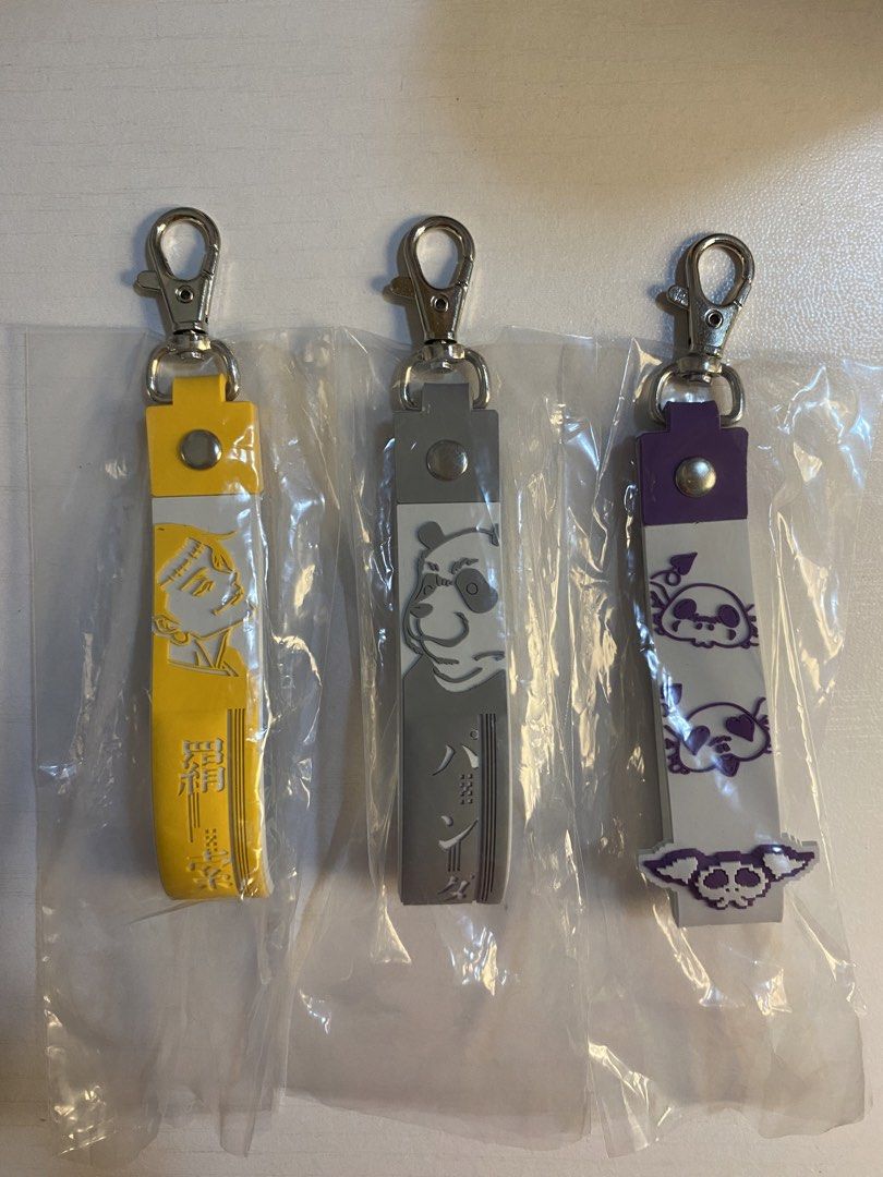 Jujutsu Kaisen Keychain Strap (Category: Character Goods) located in Escalante. Submitted by satidayz (Listing ID 1465496117, Image 1). Description: JJK Rubber Keychain Strap 🪷 𖦹 60 each 𖦹 brand new, unused 𖦹 dm for inquiries 📍 negros occ 🚛 j&t shipping sched: weekends (no rush shipping).