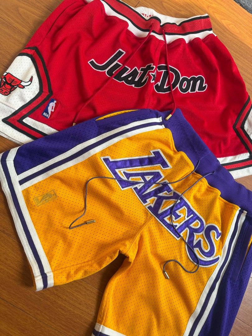 Just Don Basketball Shorts (Category: Shorts) located in Paranaque City. Submitted by prettyboy26 (Listing ID 1465402601, Image 2). Description: READING IS ESSENTIAL AS RESPECT Just Don X Chicago Bulls X Los Angeles Lakers Different sizes but identical dimension Adjustable waistband Please check photos for dimension Good condition or better PM for me info Strictly no return no exchange All sales are final Asking price is 5K for the two.