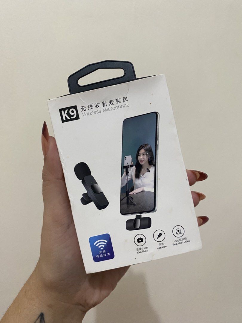 K9 Wireless Microphone for phone (Category: Microphones) located in Muntinlupa City. Submitted by thebzashop (Listing ID 1465438172, Image 2). Description: RFS: Upgraded to a new mic so decluttering this one na| Condition: 10/10 (No issues/defects) ✨ NEW ORDER DETAILS & SHOP POLICY ✨ 🚚 MOD (Mode of Delivery): • J&T (Nationwide) ₱41 for regular pouch • Lalamove (COD available) • Self pick-up • Self-book • Meet-ups (SM BF Paranaque – selected only