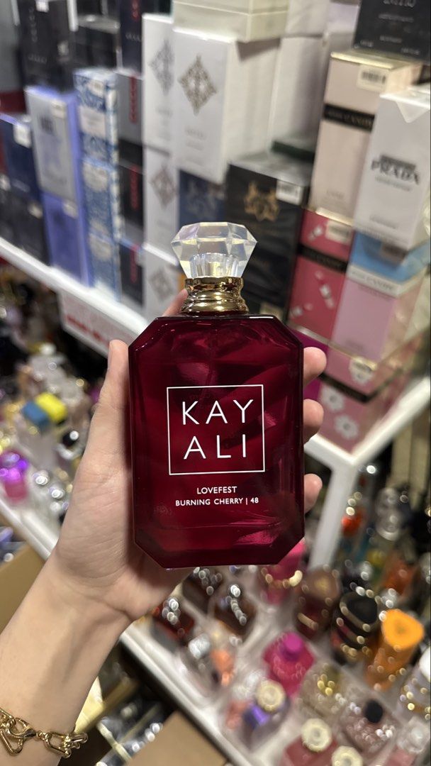 KAYALI LoveFest Burning Cherry 48 EDP 100ml (Category: Fragrance & Deodorants) located in Manila. Submitted by r.nicole565 (Listing ID 1465425407, Image 1). Description: -Premium -Brandnew with Box -Long lasting Scent -Quality -Trusted by many! 🥰.
