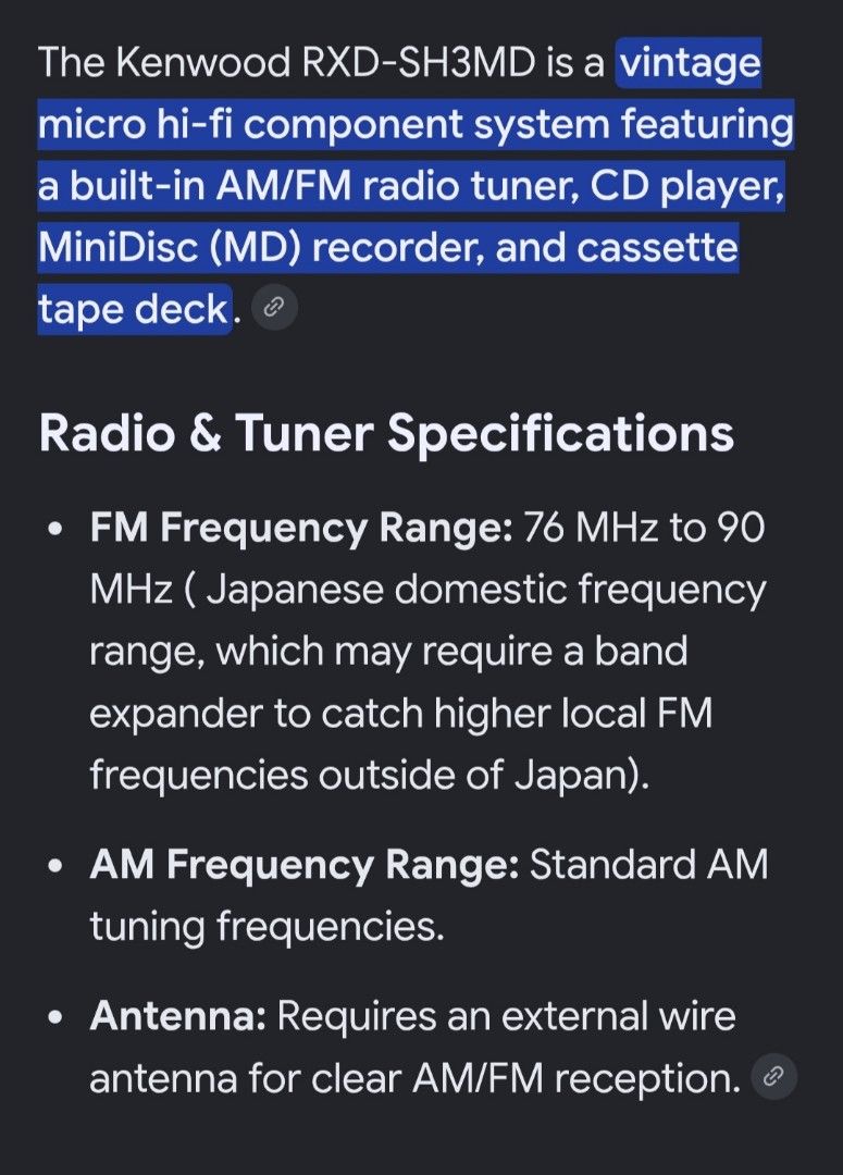 Kenwood micro hifi component system cd tape player (Category: Soundbars, Speakers & Amplifiers) located in Pasig City. Submitted by jrriv (Listing ID 1464800376, Image 3). Description: 100v needs transformer cd working tape working but slowmo midi untested location de castro pasig.