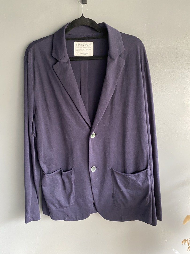 Knitted navy blazer (Category: Coats, Jackets and Outerwear) located in Cebu City. Submitted by janb85 (Listing ID 1465431392, Image 2). Description: Fits M best Classic staple color - lightweight comfortable fabric Can be worn for business casual looks. Hq japanese brand.