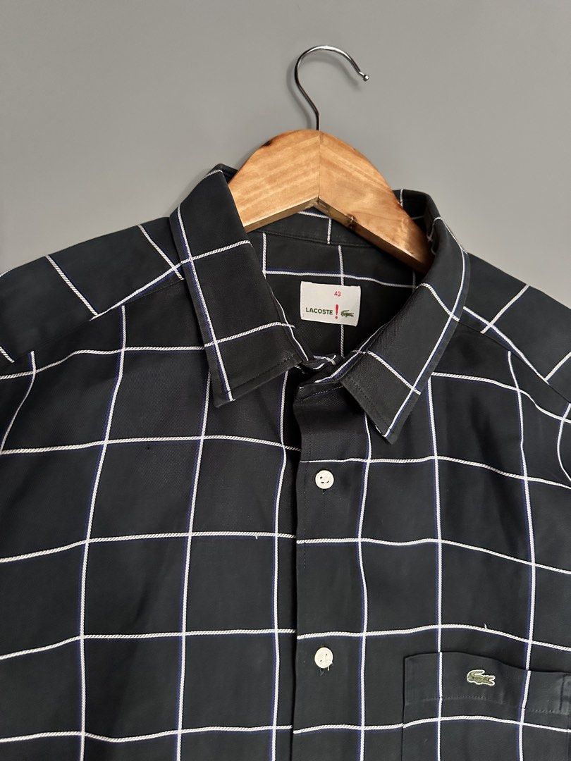 Lacoste Button Down Long sleeve (Category: Activewear) located in Manila. Submitted by thriftavenueph (Listing ID 1465406749, Image 2). Description: Fs: Lacoste Button Down Long sleeve Size: 24x30, XL Condition: excellent, 10/10 color, have a minimal hole di halata as in lalo na pag nakasuot Price: 1,500.