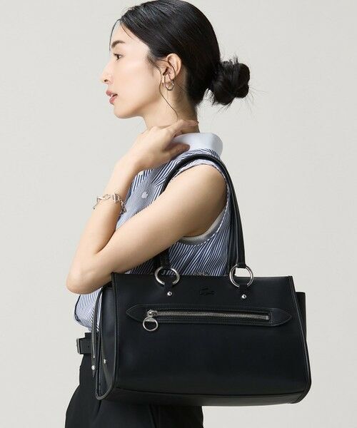 Lacoste Celis Top Handle Bag Medium - Black (Category: Shoulder Bags) located in Santa Rosa. Submitted by miqboutique (Listing ID 1465470027, Image 3). Description: 🐊Celis Top Handle Bag Medium Black ₱7,699 + SF • Ready to ship • Guaranteed Original Fb page: Miq's Boutique.