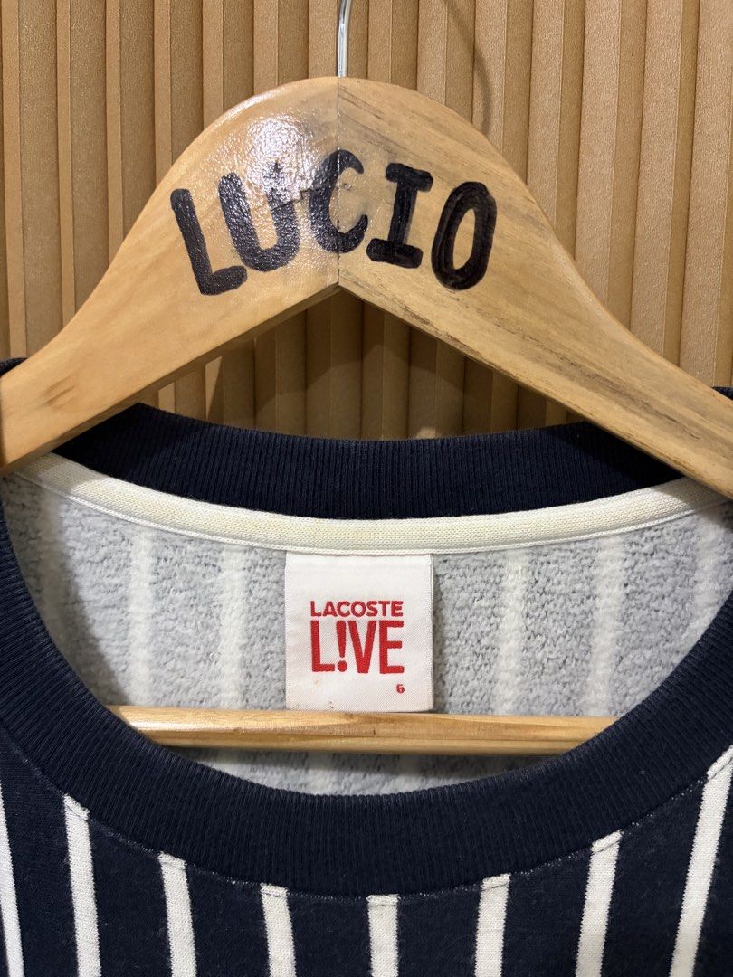 Lacoste loong sleeve (Category: Hoodies) located in Talavera. Submitted by lucios_locker (Listing ID 1465458168, Image 3). Description: WTS Lacoste Live Mens Sweatshirt Navy Blue Small Cours Toujours Striped Sweater Dimes: 23/28 Condition: Excellent Color rate: 9.8/10 Issue: none || Tags are provided to check its authenticity. Authenticity is 100% guaranteed || Price 1.5k plus shipping free 📍NUEVA ECIJA.