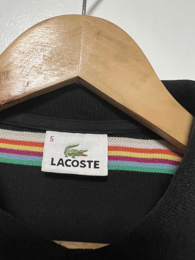 Lacoste Multi-Colored Stripes (Category: Formal Shirts) located in Muntinlupa City. Submitted by thriftdripbyjm (Listing ID 1465498191, Image 3). Description: Color rate: 9.5/10 Dimes: 20x28 ( 5 on tag) Sleeve: 10 Issue: minimal stain Price: 650+sf .