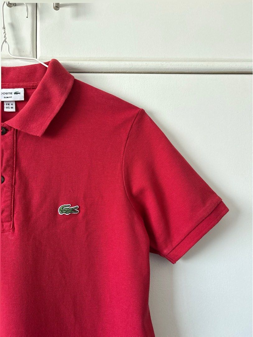 LACOSTE SLIM FIT POLO (Category: Tshirts & Polo Shirts ) located in Bulacan. Submitted by kennyfindss (Listing ID 1465424660, Image 3). Description: Size on Tag: FR 4 | US M W: 19.5–20” L: 28” Color Rate: 8/10 Condition: Lightly Used Issues: Slightly faded on upper sleeves Fabric/Material: Cotton Sourced from: USA DM TO PURCHASE .