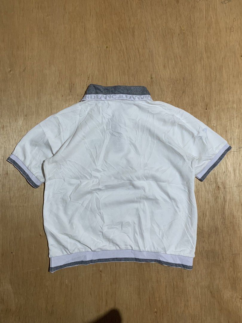 Lanvin Blanc Golf Polo Shirt (Category: Activewear) located in Cebu City. Submitted by handpickedxthrift (Listing ID 1465485764, Image 3). Description: Lanvin Blanc Golf Polo Shirt😍 Knitted Excellent Size L 20 x 22 Need wash only Mine📩 Toledo Cebu Unli Vc/Vouch.