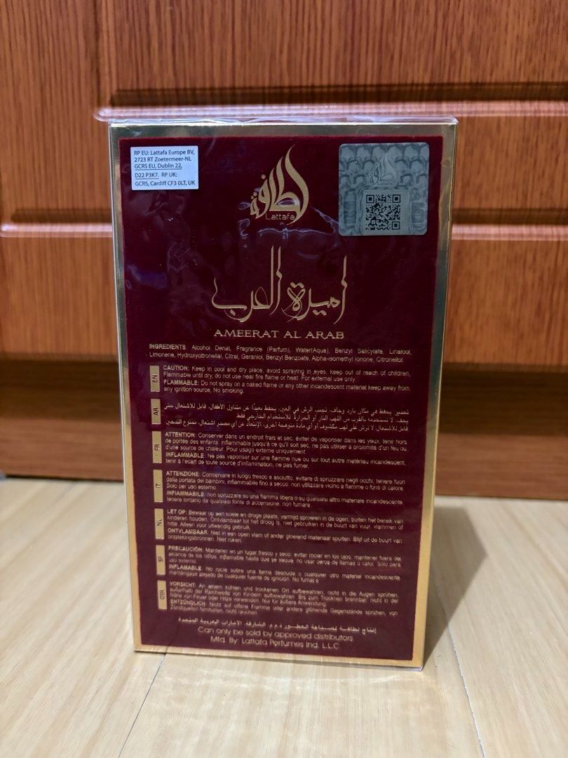 Lattafa Ameerat Al Arab eau de parfum 100ml (Category: Fragrance & Deodorants) located in Quezon City. Submitted by garagesale2026 (Listing ID 1465389506, Image 3). Description: - Brand new - Original from UAE.