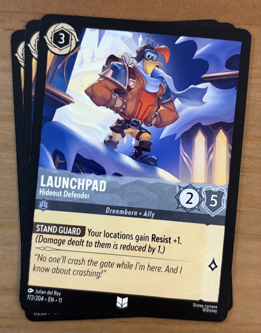 Launchpad - Hideout Defender | Disney Lorcana Cards ~ Winterspell (Category: Raw Singles) located in Makati City. Submitted by cardlab (Listing ID 1465571897, Image 1). Description: Items are 💯 authentic/original/legit. About The Card: •Language: EN • Number: 177/204 • Uncommon • Normal FOR: • Cards ₱99 and below with Card Sleeves • Cards ₱100 and up with Card Sleeves and Used Toploader • ₱10 for Bnew Tops Packaging (If Shipping): ✔️ Plastic cov