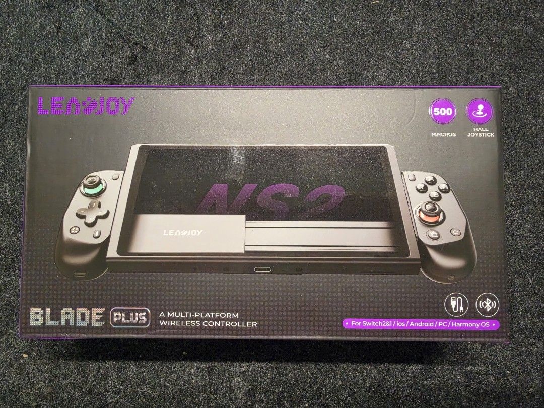 LeadJoy Blade Plus Multi-Platform Wireless Controller (Category: Controllers) located in Singapore. Submitted by traits00 (Listing ID 1465534633, Image 1). Description: - Condition: Brand new, factory-sealed, and unopened - Compatibility: Switch, iOS, Android, PC, and Harmony OS - Device Fit: Supports smartphones, iPad mini, Lenovo Y700, and Nintendo Switch (NS1/NS2) up to 215mm - Precision Control: Equipped with Hall effect joysticks and trigger