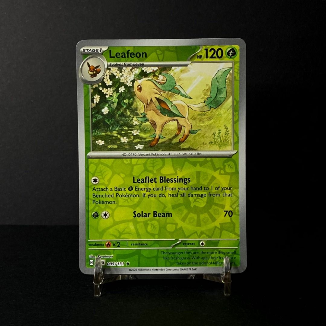Leafeon 005/131 Rare (Category: Raw Singles) located in Pasig City. Submitted by precycled_ (Listing ID 1465452079, Image 1). Description: Condition : NM-LP . . . ‼️BUY AT YOUR OWN RISK ❗Payment First Basis 📌Be 100% SURE before submitting the form 📌1 DAY Reservation ONLY! ❌No Pick-up / No Meet up ❌No RETURN / EXCHANGE ❌No RUSH ❌No CANCELLATIONS ❌Don't BUY our products if you are flaw conscious ⚠️Seller is NOT liable for any damage or loss durin