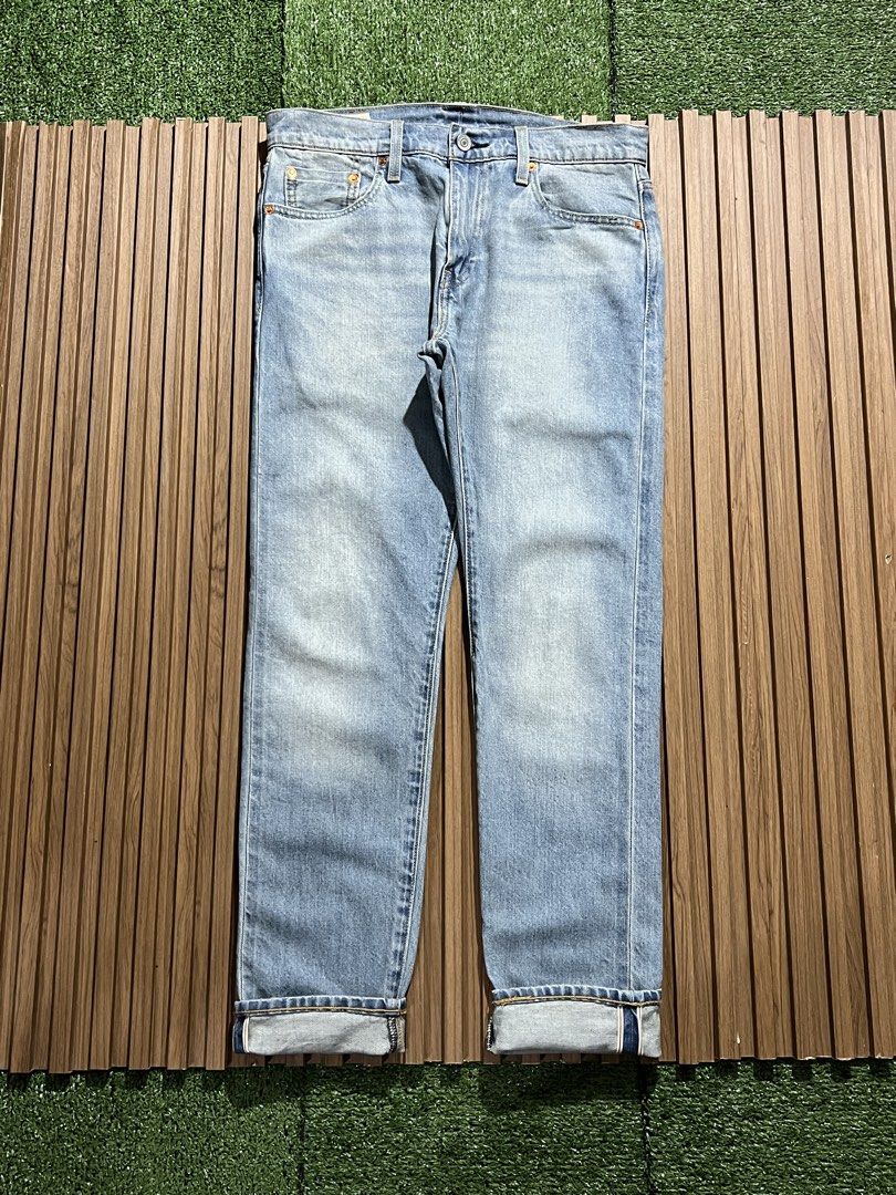 LEVIS PREMIUM - LIGHT WASH BIG E LEATHER PATCH SELVEDGE PANTS (Category: Jeans) located in Bacolod City. Submitted by timelessbyjosh (Listing ID 1465440756, Image 3). Description: BEST FOR AMEKAJI & CASUAL OUTFITS SIZE : W 30 L 30 ACTUAL COLOR : LIGHT WASHED BLUE COLOR RATE : 9.5 OUT OF 10 CONDITION : EXCELLENT MATERIAL : 70 % COTTON , 24 % HEMP & 5 % POLYESTER MADE IN : CHINA FLAWS : NONE DIMENSIONS WAIST - 32 LENGTH - 39. 5 THIGH - 11 LEG OPENI