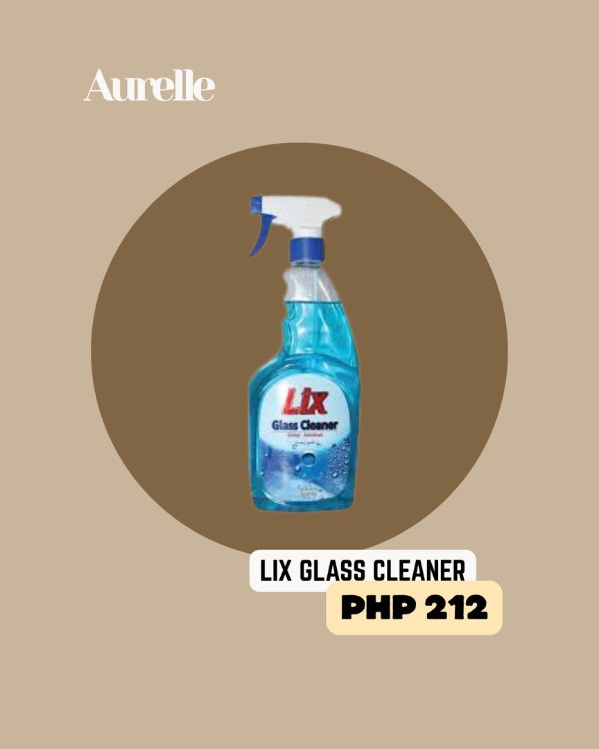 Lix glass cleaner (Category: Bathroom & Kitchen Fixtures) located in Manila. Submitted by aurelleph (Listing ID 1465525077, Image 1). Description: 🎀FOLLOW OUR FB, IG AND TIKTOK Stay updated with our latest products, new arrivals, announcements, and restocks. IG: @aurellephofficial FB: Aurelle TIKTOK: aurellephofficial See you there! ♡ .