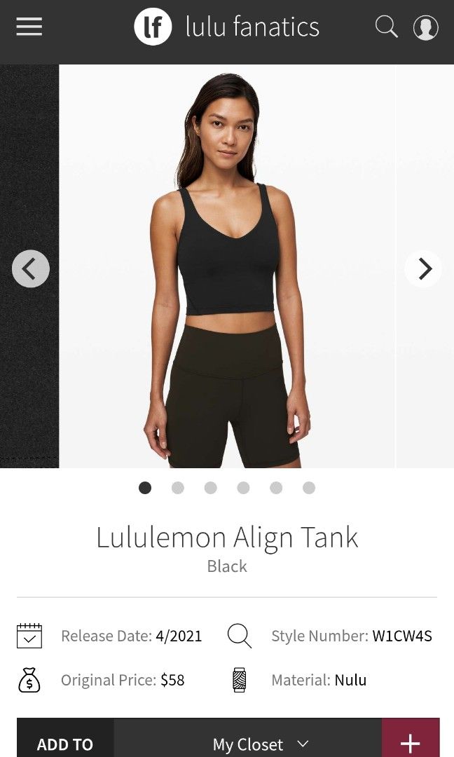 Lululemon Align tank black dot 4 (Category: Sleeveless) located in San Pedro. Submitted by thriftersthrift (Listing ID 1465392726, Image 1). Description: Dot 4 no pads Good condition Already wash Color rate : 9.5 /10 🌵ALL ITEMS ARE FROM UKAY BALE SO MANAGE YOUR EXPECTATION 🌵 ASK SELLER FOR MORE INFORMATION COLOR MAY CHANGE TRU LIGHTING.