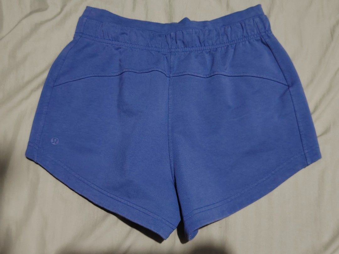 Lululemon Blue Athletic Shorts Size 6 Set (Category: Shorts) located in Santa Rosa. Submitted by RRRR0520 (Listing ID 1465572500, Image 2). Description: - Brand: Lululemon - Set includes: Blue athletic shorts and matching tank top - Size: 6 (tag inside waistband) - Shorts features: Adjustable drawstring with branded metal aglets, iconic heat-pressed logo on back leg, and structured back yoke panels - Material: Soft, comfortable cotton blend - Con