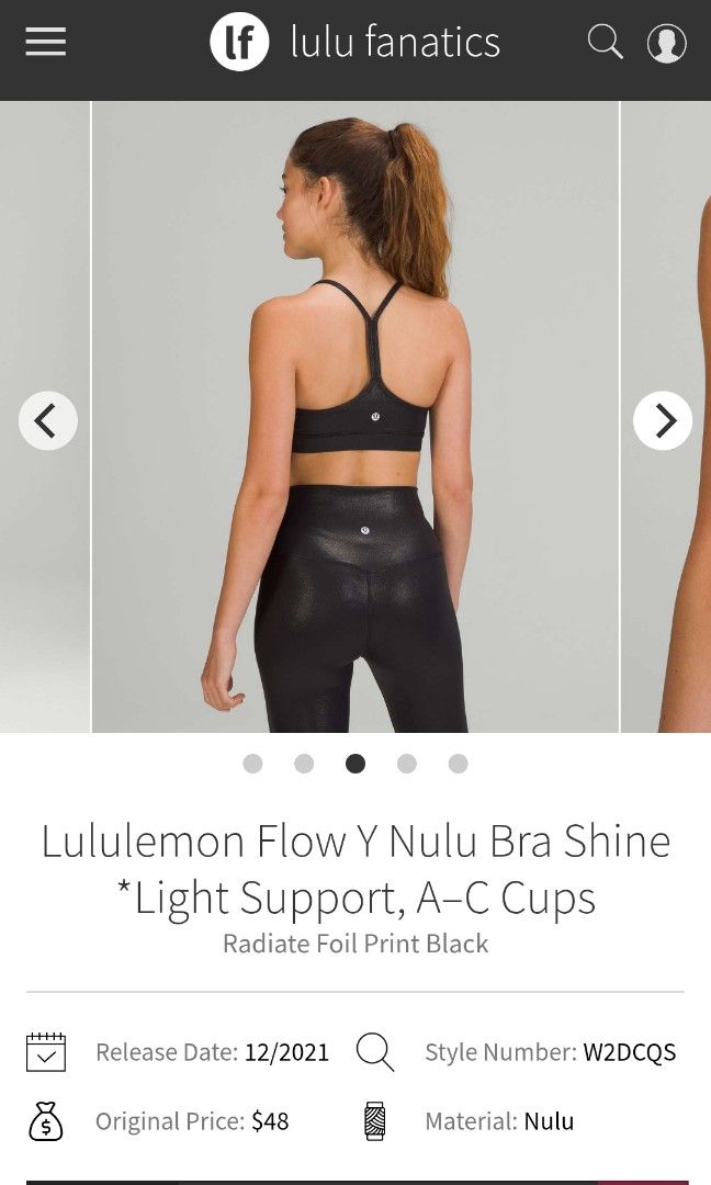 Lululemon flow y nulu bra shine dot 6 (Category: Undergarments & Loungewear) located in San Pedro. Submitted by thriftersthrift (Listing ID 1465392296, Image 2). Description: Dot 4 with pads Good condition Already wash Color rate : 10 /10 🌵ALL ITEMS ARE FROM UKAY BALE SO MANAGE YOUR EXPECTATION 🌵 ASK SELLER FOR MORE INFORMATION COLOR MAY CHANGE TRU LIGHTING.