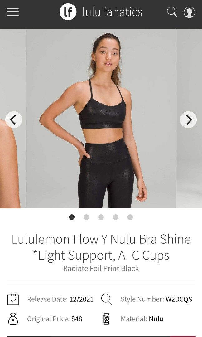 Lululemon flow y nulu bra shine dot 6 (Category: Undergarments & Loungewear) located in San Pedro. Submitted by thriftersthrift (Listing ID 1465392296, Image 1). Description: Dot 4 with pads Good condition Already wash Color rate : 10 /10 🌵ALL ITEMS ARE FROM UKAY BALE SO MANAGE YOUR EXPECTATION 🌵 ASK SELLER FOR MORE INFORMATION COLOR MAY CHANGE TRU LIGHTING.