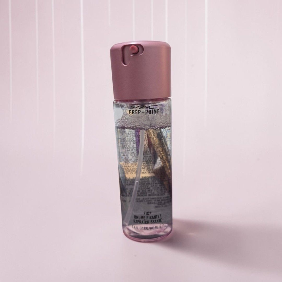 MAC Prep + Prime Fix+ Cherry Blossom (Category: Makeup) located in Taguig. Submitted by altainfante (Listing ID 1465491695, Image 1). Description: - Brand: MAC Cosmetics - Product: Prep + Prime Fix+ Setting Spray - Scent: Cherry Blossom - Size: Full size, 3.4 fl oz / 100 ml - Condition: Approx. 3/4 full, pump works great - Benefits: Hydrates skin and locks in makeup.