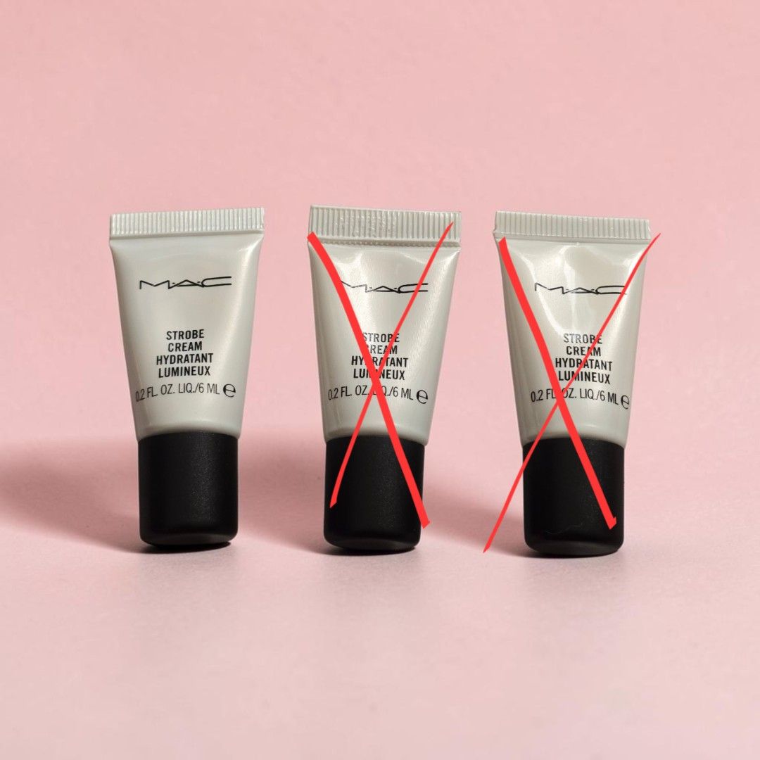Mac Strobe cream moisturizer highlighter 6ml (Category: Makeup) located in Taguig. Submitted by altainfante (Listing ID 1459036835, Image 1). Description: A two-in-one moisturizer and highlighter that boosts the look of full skin and illuminates with iridescent particles. - 6ml, 2pcs sold out - 1PC available - 150 per pc.