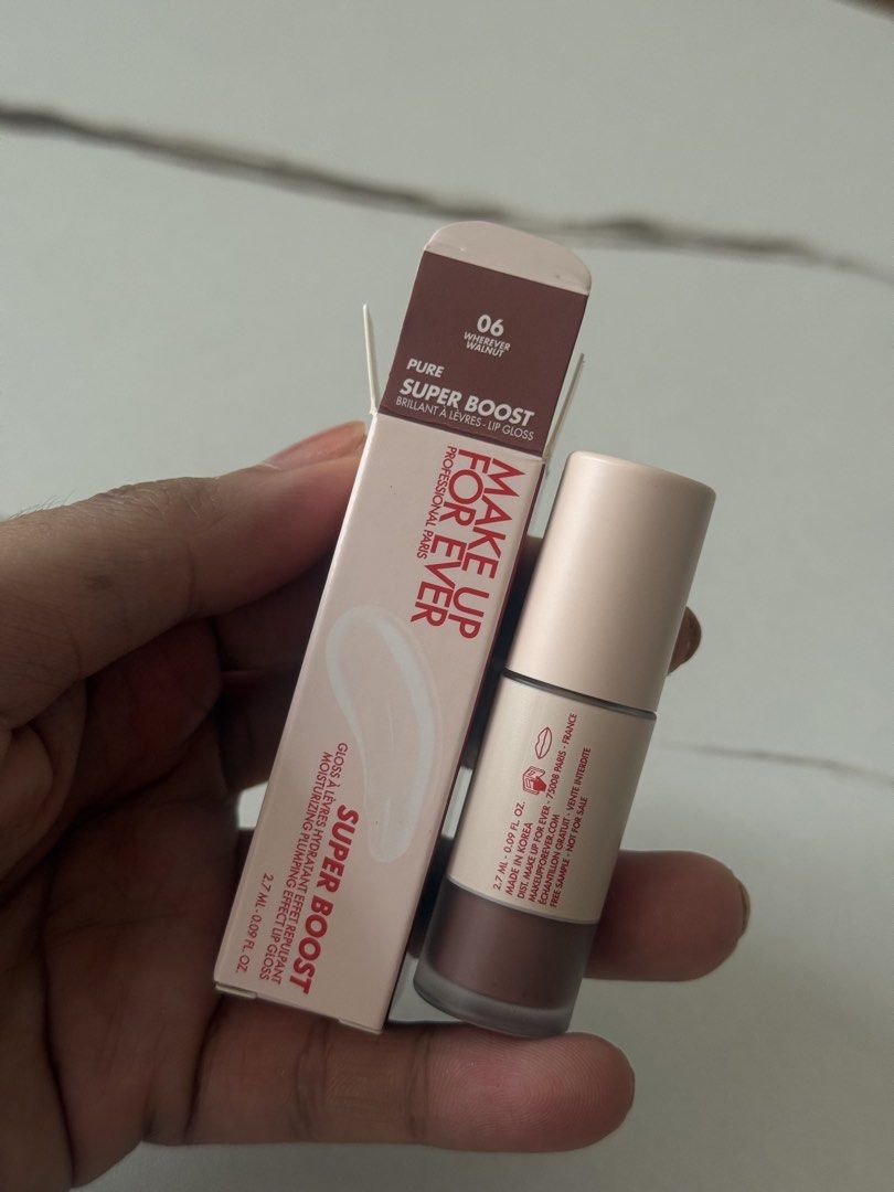 Make up for ever Pure Super boost lip gloss (wherever walnut) (Category: Makeup) located in Quezon City. Submitted by quirksandcurls (Listing ID 1465509882, Image 3). Description: .