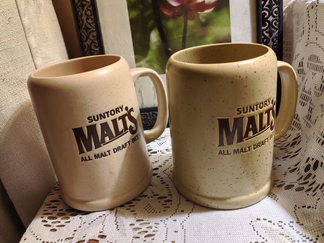 Malts beer mug suntory 4.8x3.8' /pc (Category: Other Kitchenware & Tableware) located in Manila. Submitted by luckycharm_215 (Listing ID 1465489224, Image 1). Description: vgc.