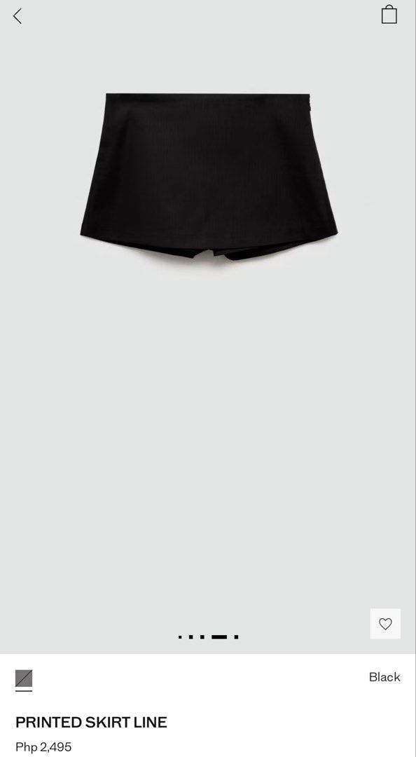 Mango Black Skort BN w/o Tag (Category: Shorts) located in Manila. Submitted by aemax.cgtrading (Listing ID 1465468186, Image 2). Description: Cotton-Linen blend fabric Mid-rise Side Zip fastening EU 38 Waist : 78cm Hip : 98cm Never used, fit only..