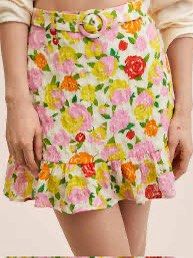 Mango Floral Peplum Belted Skirt (Category: Skirts) located in Mandaluyong City. Submitted by lovedbyjy (Listing ID 1465516183, Image 3). Description: Used 2-3x only! 10/10 condition. Size: medium on tag. With inner lining. Flowy lightweight fabric but not see through. RFS: decluttering. .