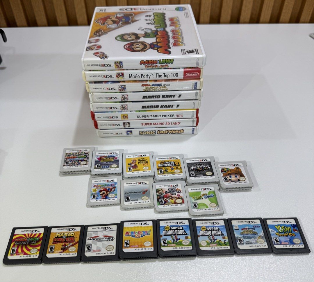 Mario & Luigi games for Nintendo DS/2DS/3DS (Category: In-Game Products) located in Baliuag. Submitted by mostlyaboutnintendo (Listing ID 1465481842, Image 1). Description: 🎮 MARIO & RELATED GAMES PRICELIST 📢 Nintendo 3DS Games (Complete in Box): • Super Mario 3D Land — ₱799 • Mario & Sonic at the London 2012 Olympic Games — ₱899 • Mario Kart 7 — ₱899 • Mario Party: The Top 100 — ₱939 • Mario & Luigi: Paper Jam — ₱1,499 📢 Nintendo 3DS Games (L
