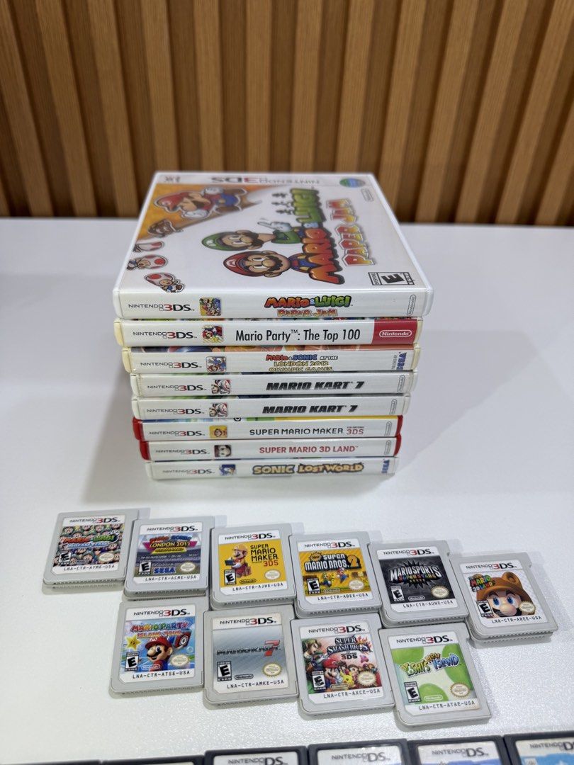 Mario & Luigi games for Nintendo DS/2DS/3DS (Category: In-Game Products) located in Baliuag. Submitted by mostlyaboutnintendo (Listing ID 1465481842, Image 2). Description: 🎮 MARIO & RELATED GAMES PRICELIST 📢 Nintendo 3DS Games (Complete in Box): • Super Mario 3D Land — ₱799 • Mario & Sonic at the London 2012 Olympic Games — ₱899 • Mario Kart 7 — ₱899 • Mario Party: The Top 100 — ₱939 • Mario & Luigi: Paper Jam — ₱1,499 📢 Nintendo 3DS Games (L