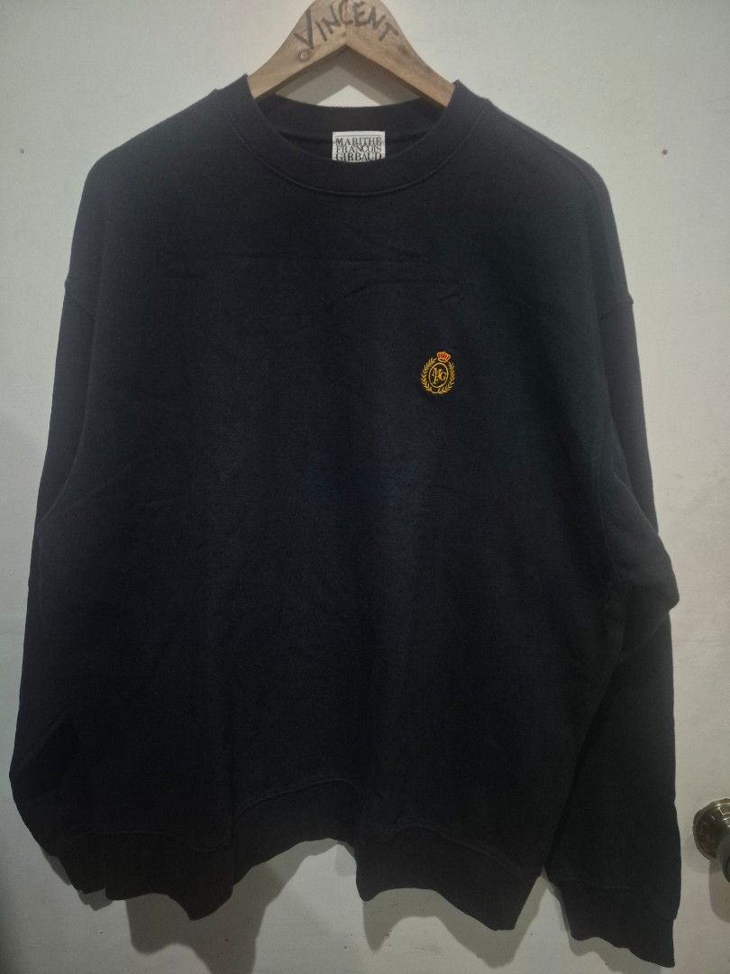 Marithe Francois Girbaud Black Crewneck Sweatshirt XL (Category: Coats, Jackets and Outerwear) located in Bulacan. Submitted by vince4593 (Listing ID 1465444192, Image 1). Description: - Brand: Marithe Francois Girbaud - Color: Solid black - Size: XL (Relaxed fit) - Material: 100% cotton - Design: Classic crewneck with small embroidered chest logo - Condition: Clean interior labels and wash tags intact - Perfect for a comfortable everyday pullove