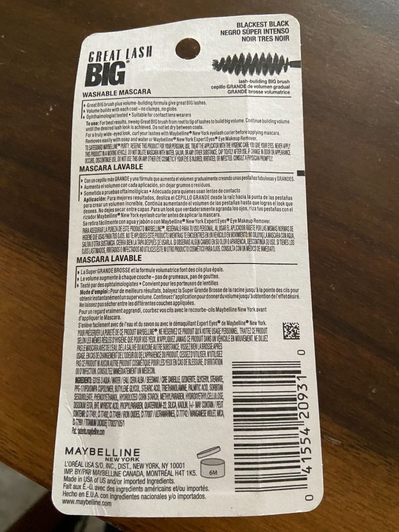 maybelline volumizing lash doubling formula washable mascara (Category: Makeup) located in Quezon City. Submitted by gogo.sparkle (Listing ID 1465414154, Image 2). Description: .