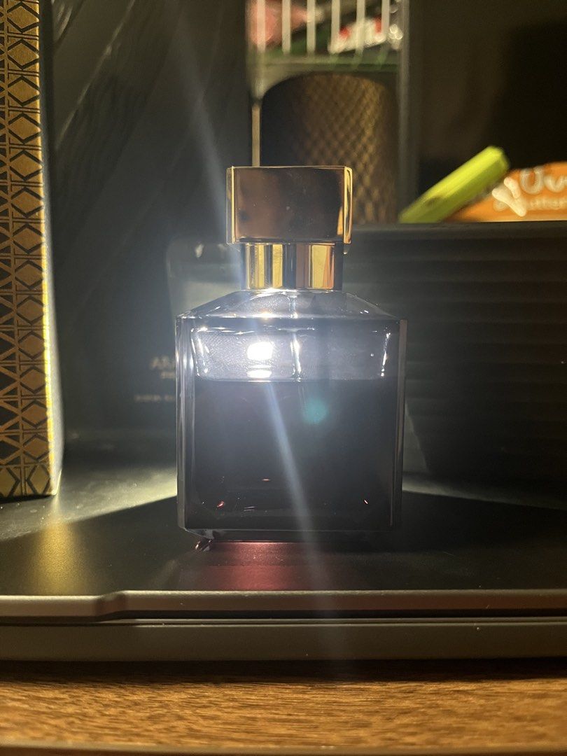 MFK Oud Satin Mood EDP (Category: Fragrance & Deodorants) located in Manila. Submitted by generalarene (Listing ID 1465459618, Image 2). Description: 50-60ml remaining Full presentation.