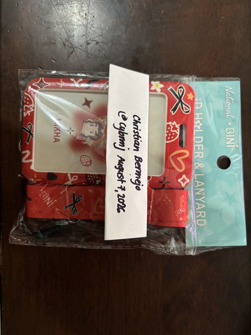 Mikha NBS x BINI Id & Lanyard (Category: Stationery & School Supplies) located in Pasig City. Submitted by cybermejo_ (Listing ID 1465516257, Image 1). Description: Mikha NBS x BINI v1 ID & Lanyard RFS: Need funds and decluttering.