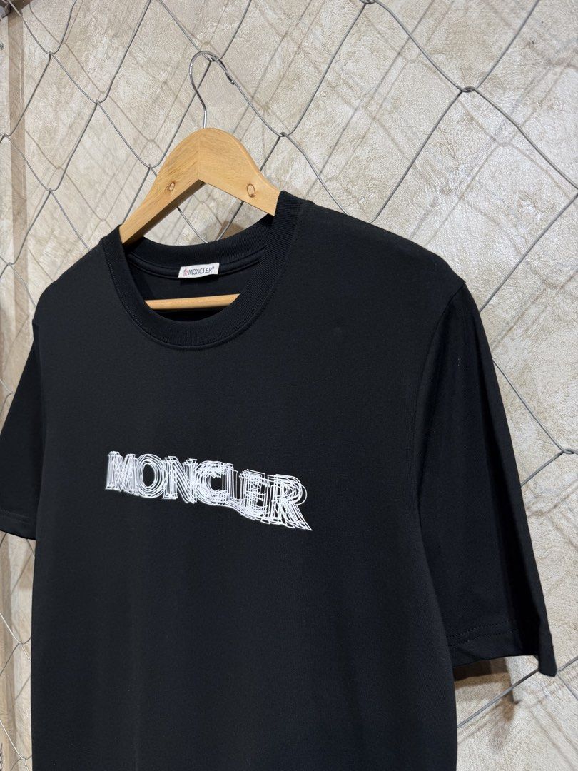 Moncler Script Logo Black Tee. (Category: Tshirts & Polo Shirts ) located in Manila. Submitted by ardobe.mnl (Listing ID 1465534034, Image 3). Description: Size: Large Dimes: 21x29 Condition: Excellent Flaw: None! Dm for inquiries! 📥.